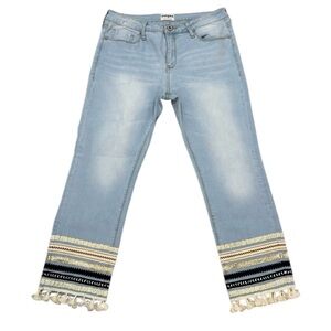 Umgee Tassle Hem Denim Jeans Size 29